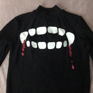 Cut out fangs shirt